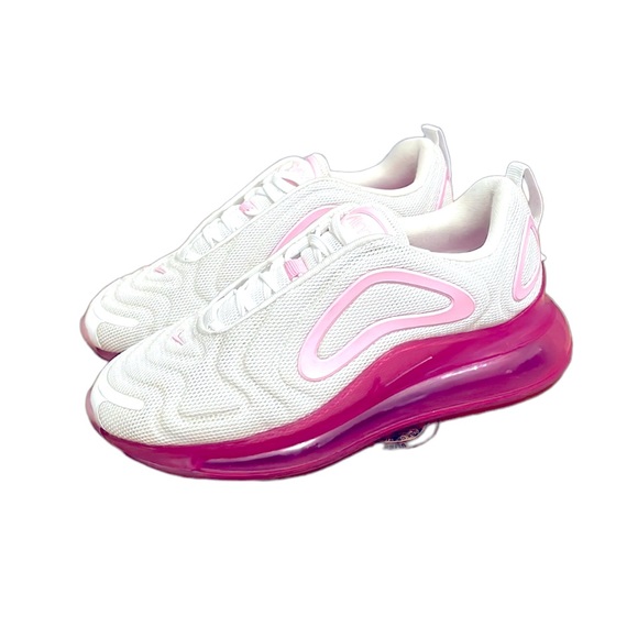 Nike Air Max 720 White Pink Rise Lazer Fuchsia Athletic Shoes Sneaker Size 6.5 - Picture 3 of 16